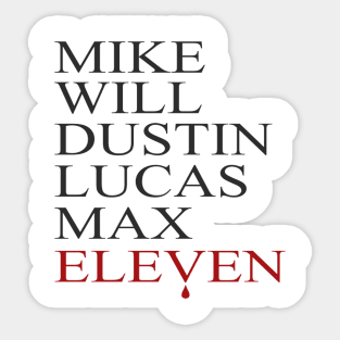 Stranger Things - The Kids Names Sticker